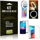 Kit Moto E7 Flash Ring + Capa Anti Impacto + Película de Vidro 3D - Armyshield