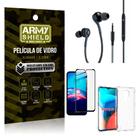 Kit Moto E7 Fone Extreme + Capa Anti Impacto + Película 3D - Armyshield