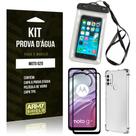 Kit Moto G20 Capinha Prova D'água + Capa Anti Impacto + Película 3D - Armyshield