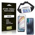 Kit Moto G60 Pochete+Capinha Anti Impacto+Película Vidro 3D