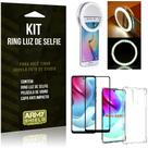 Kit Moto G60S Flash Ring + Capa Anti Impacto + Película de Vidro 3D - Armyshield