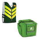 Kit Motoboy Mochila Térmica 16 Marmitas + Colete Refletivo Verde Xgg