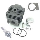Kit Motor Cilindro + Pistão + Aneis + Junta + Vela P/ Roçadeira 52cc Terra Tekna Toyama Vulcan Bandai Importadas
