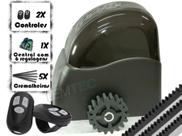 KIT MOTOR PORTÃO DESLIZANTE AL 450Kg 1/4CV 127V ou 220V + 2 CONTROLES + 3M DE CREMALHEIRAS