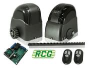 KIT MOTOR PORTÃO DESLIZANTE RCG AL 600Kg 1/3CV COM BASE FIXA