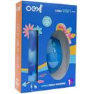 Kit Mouse e Mousepad Vibes AZUL OEX MC200 Kit Mouse e Mousepad Vibes AZUL OEX MC200
