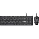 Kit Mouse e Teclado Fortrek C13 Office USB ABNT2 Preto