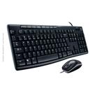 Kit Mouse e Teclado Logitech MK200, Multimídia, ABNT2, Preto - 920-002718
