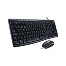 Kit Mouse E Teclado Logitech Mk200 Multimidia C/fio Preto - 920-002718