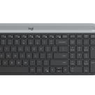 Kit mouse e teclado logitech mk470 slim sem fio usb grafite americano