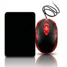 Kit Mouse Óptico USB 1200 DPI + Mouse Pad Antiderrapante Preto