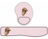Kit Mouse Pad + Apoio De Teclado Cachorro Rabisco