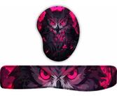 Kit Mouse Pad + Apoio De Teclado Coleção Coruja 1