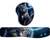 Kit Mouse Pad + Apoio De Teclado Gatinho Fofinho 7