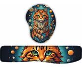 Kit Mouse Pad + Apoio De Teclado Gatinho Fofinho 8