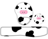 Kit Mouse Pad + Apoio De Teclado + Porta Copo Vaca Gordinha