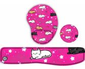Kit Mouse Pad + Apoio De Teclado + Porta Copos Gatinhos 6