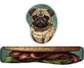 Kit Mouse Pad + Apoio De Teclado Pug Coleção 3 Kit Mouse Pad + Apoio De Teclado Pug Coleção 3