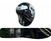 Kit Mouse Pad + Apoio De Teclado Trem