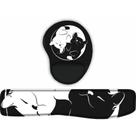 KIT Mouse Pad + Apoio de teclado Yng Yang De Gatinho