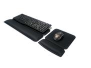 Kit Mouse Pad + Apoio Ergonômico Teclado Preto - Proderg Suprimentos