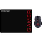 Kit mouse pad e mouse 3200dpi gamer preto e vermelho mo306 - MULTILASER