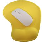 Kit Mouse Sem Fio e Mouse Pad Ergonômico TopGet Amarelo e Branco