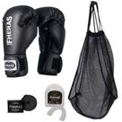 Kit Muay Thai Boxe Luva com Bandagem, Bucal E Bolsa Telada