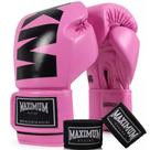 Kit Muay Thai Boxe Maximum Luva Mxm Pink + Bandagem 3 Metros