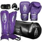 Kit Muay Thai Luva bolsa caneleira bandagem 5M case bucal Legendary Edition Olimpo Esportes Kit Muay Thai Luva bolsa caneleira bandagem 5M case bucal Legendary Edition Olimpo Esportes