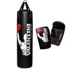 Kit Muay Thai Valentini Saco de Pancada 160cm Vazio e 1 Par de Luvas Bate Saco