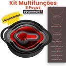 Kit Multifunções 8 Peças Tigelas Bowls e Medidores Powermaid