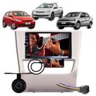 Kit Multimídia 2 DIN MP5 Roadstar 7 Polegadas Full Touch Moldura Gol/Voyage/Saveiro G6 Chicote e Câmera de ré