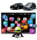 Kit Multimídia 307 / C3 até 2012 Mold Preto Android 7 Pol Rádio Bt USB GPS