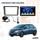 Kit Multimidia 7 MP5 Espelhamento Camera Moldura Onix Chicote Adaptador Antena