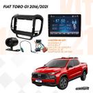 Kit Multimidia 9 M7 JR8 CarPlay Android Auto com Fio Espelhamento Moldura Toro 2016 2021 Chicote Adaptador Antena Camera de Re MP5