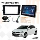 Kit Multimídia 9 MP5 CarPlay Câmera de Ré Moldura Polo Chicote Adaptador de Antena