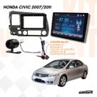Kit Multimidia 9 MP5 Carplay Camera Moldura Civic Chicote Adaptador Antena