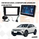Kit Multimidia 9 MP5 Carplay Câmera Moldura VW Nivus Chicote Adaptador