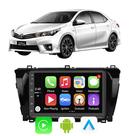 Kit Multimidia Android-Auto/Carplay Corolla 2015 2016 2017 7" Voz Google Siri Tv Bluetooth