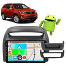 Kit Multimidia Android Carplay 9 Pol Sorento 2013 a 2015 Waze Wifi Tv