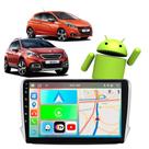 Kit Multimidia Android Carplay Peugeot 208 2008 2013 a 2020 9 Pol + Câmera