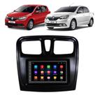 Kit Multimídia Android Renault Sandero Logan 2015 A 2022 7" GPS Integrado Tv Online Bluetooth