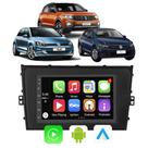 Kit Multimidia Carplay Android Auto Polo Virtus Tcross Nimus Taos 7" Comando Por Voz Siri Spotify Tv