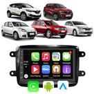 Kit Multimidia Carplay/Android-Auto Renault Sandero Kwid Captur Logan Duster 7" Comando Por Voz Siri