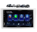 Kit Multimídia Corsa Montana Meriva Vectra Mold Prata 7 Pol CarPlay AndroidAuto - First Option 8100