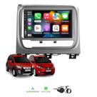 Kit Multimídia Idea 2013 / 2015 Mold Prata 7 Pol CarPlay AndroidAuto - First Option 8100