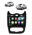 Kit Multimidia Sandero Logan 2012 / 2014 9 Pol Carplay AndroidAuto BT USB FM - Roadstar 7009BR