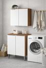 Kit Multiuso modulado Luana 2 peças 70cm Lavanderia - Cinamomo/Branco Aramóveis