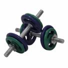 Kit Musculação 2 Barras Maciça + 24 Kg Em Anilhas Emborracha